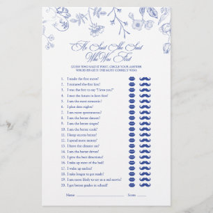 He Said She Said Victorian Floral Shower Game