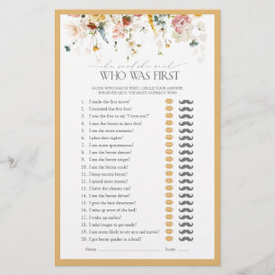 He Said She Said Wildflower Bridal Shower Game