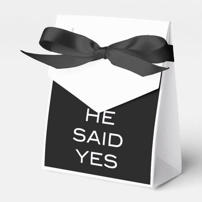 He Said Yes Gay Engagement Party Favour Box (Front Side)