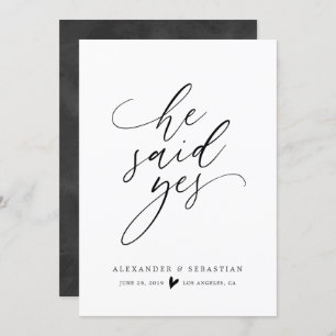 He Said Yes Simple Script Engagement Announcement