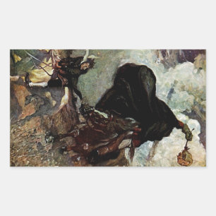 He Saw The Goblin Rising Rectangular Sticker