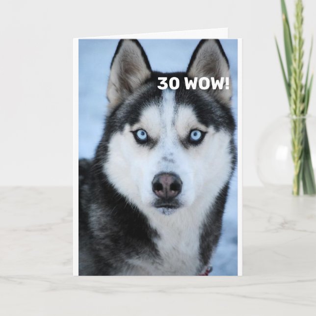 HE SAYS WHY OH WHY "30th BIRTHDAY" HUMOR Card (Front)