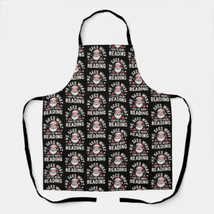 He Sees What You've Been Reading Santa Bookish  Apron