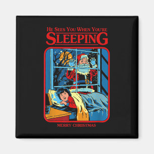 He Sees You When You're Sleeping Merry Christmas  Magnet