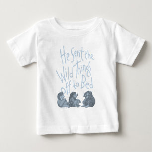 He Sent the Wild Things Off to Bed - Blue Baby T-Shirt