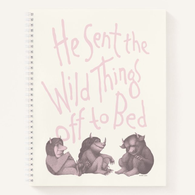 He Sent the Wild Things Off to Bed - Pink Notebook (Front)