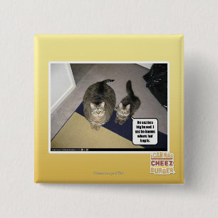 He sez hes big boned. 15 cm square badge