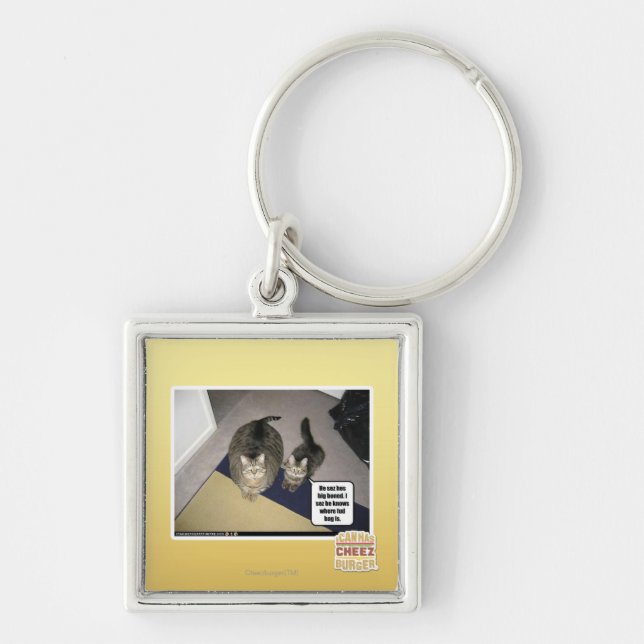 He sez hes big boned. key ring (Front)