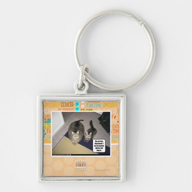 He sez hes big boned. key ring (Front)