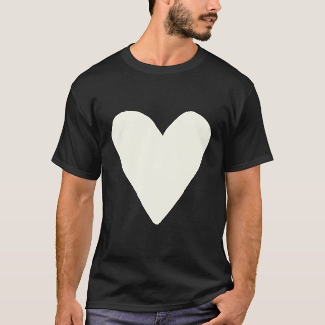 He Shape Symbol Love Kindness Peace Ivory T-Shirt (Front)