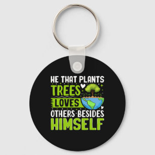 He That Plants Trees Loves Others Besides Himself Key Ring