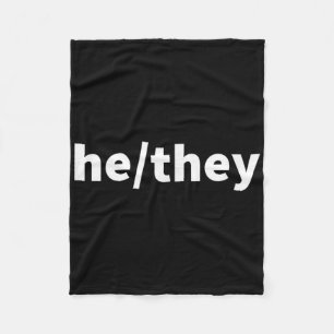 He They He_they Transgender - Nonbinary Genderflui Fleece Blanket