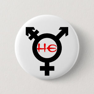 He Transgender 6 Cm Round Badge