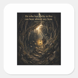 He Who Has a Why — Nietzsche Sticker