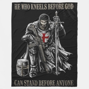 HE WHO KNEELS BEFORE GOD FLEECE BLANKET