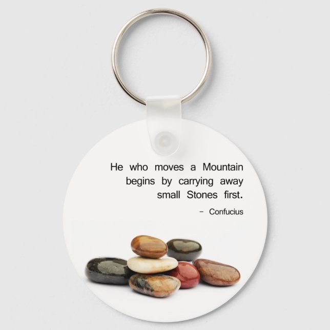 He who moves a Mountain ... - Confucious Key Ring (Front)