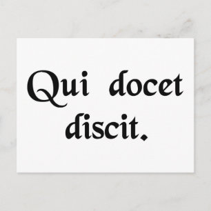 He who teaches learns. postcard