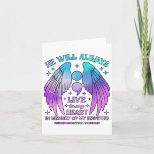 He Will Always Live In My Heart Suicide Prevention Card