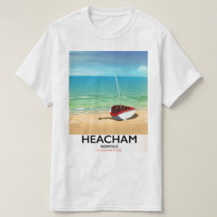 Heacham Norfolk vintage seaside poster T-Shirt