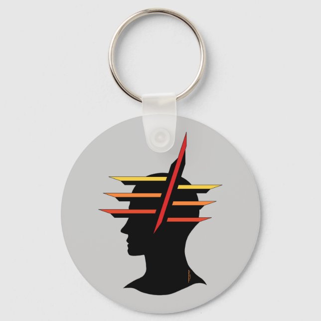 Head Abstract Key Ring (Front)