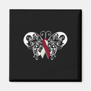 Head & Neck Cancer Awareness T Shirt Ribbon Bu Magnet