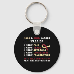 Head And Neck Cancer Awareness Black Key Ring