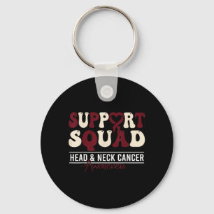 Head And Neck Cancer Awareness Cancer Head And Key Ring