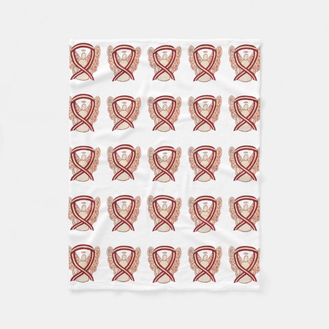 Head and Neck Cancer Awareness Ribbon Soft Blanket (Front)