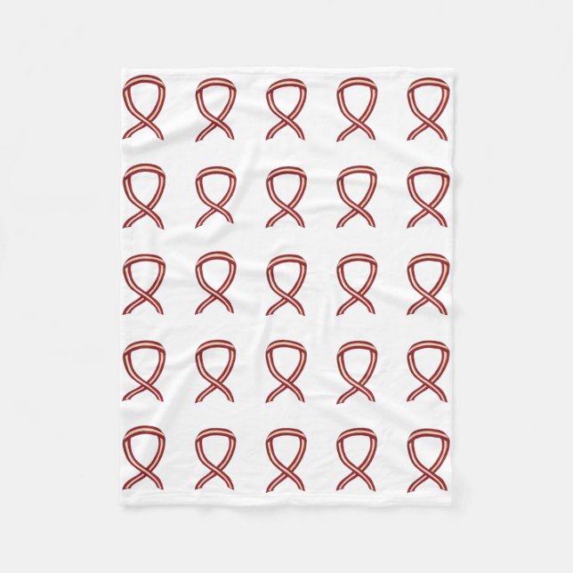 Head and Neck Cancer Awareness Ribbon Soft Blanket (Front)