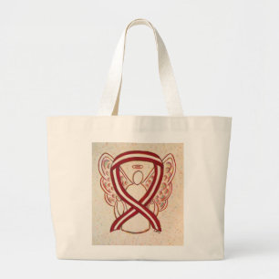 Head and Neck Cancer Awareness Ribbon Tote Bag