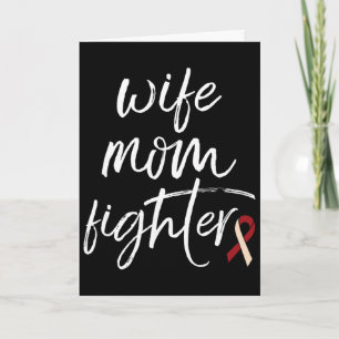 Head And Neck Cancer Awareness Ribbon Wife Mum Fig Card