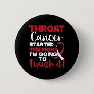 Head And Neck Cancer Awareness Stemi Apparel Throa 6 Cm Round Badge