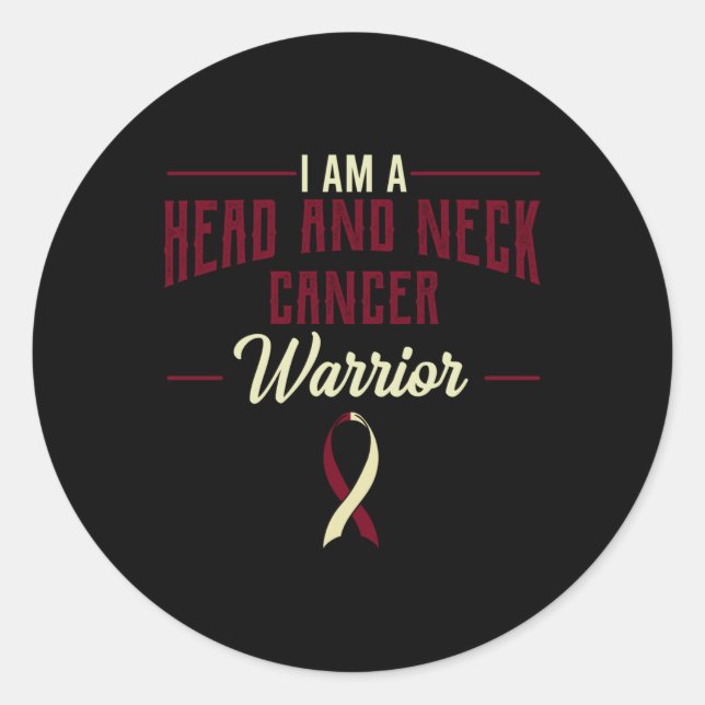 Head And Neck Cancer Awareness Supporter Oral Nasa Classic Round Sticker (Front)