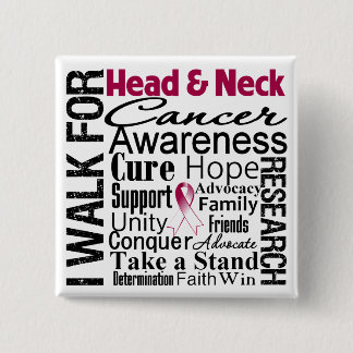 Head and Neck Cancer Awareness Walk 15 Cm Square Badge