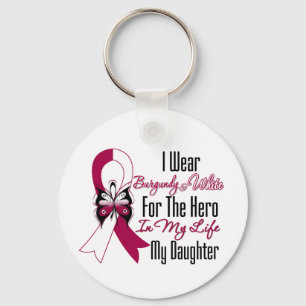 Head and Neck Cancer Hero My Daughter Key Ring