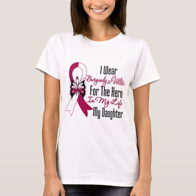 Head and Neck Cancer Hero My Daughter T-Shirt (Front)