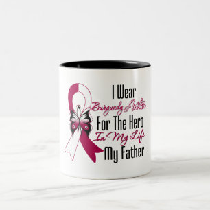 Head and Neck Cancer Hero My Father Two-Tone Coffee Mug