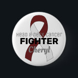 Head and Neck Cancer Ribbon White Button<br><div class="desc">Head and Neck Cancer Ribbon White Button for awareness and support for people fighting head and neck cancer.</div>