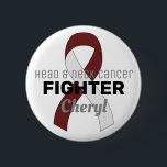 Head and Neck Cancer Ribbon White Button<br><div class="desc">Head and Neck Cancer Ribbon White Button for awareness and support for people fighting head and neck cancer.</div>
