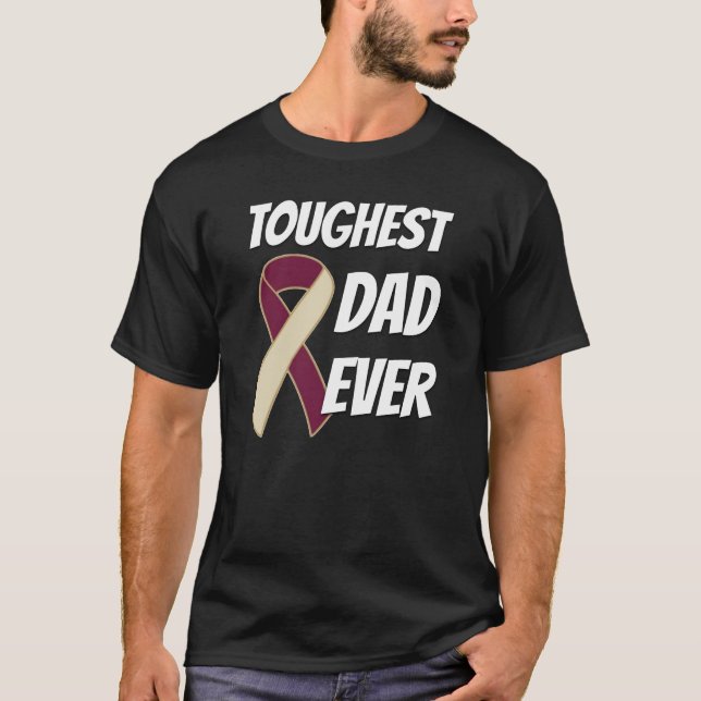 Head And Neck Cancer - Toughest Dad Ever T-Shirt (Front)