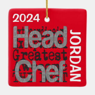 Head Chef Extraordinaire CUSTOM Ceramic Ornament