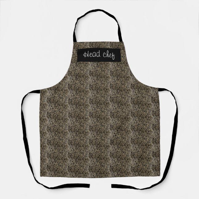 Head chef fun elegant customizable classy  apron (Front)