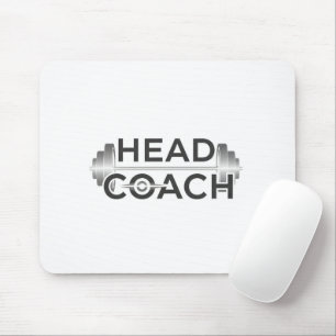 Head Coach Fitness Barbell Weightlifting Mouse Pad