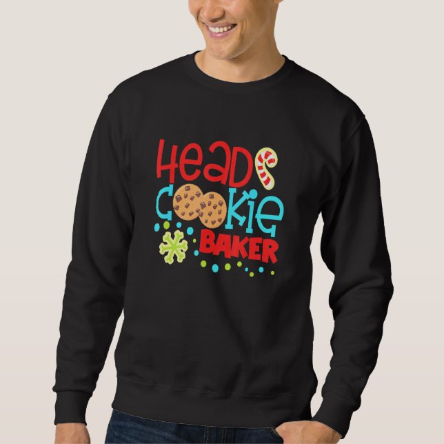 Head Cookie Baker Baking Xmas Baby Christmas Child Sweatshirt (Front)