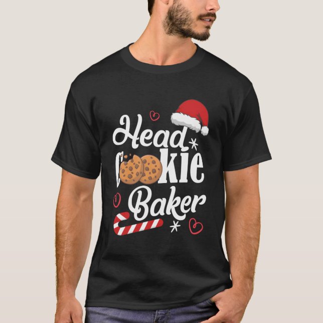 Head Cookie Baker For Christmas T-Shirt (Front)