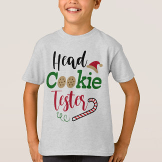 Head Cookie Tester Funny Toddler Christmas T-Shirt