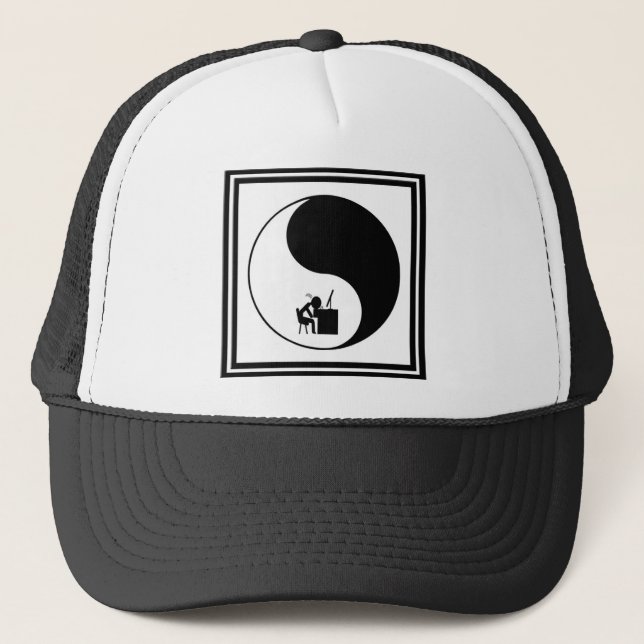 Head Desk Icon Trucker Hat (Front)