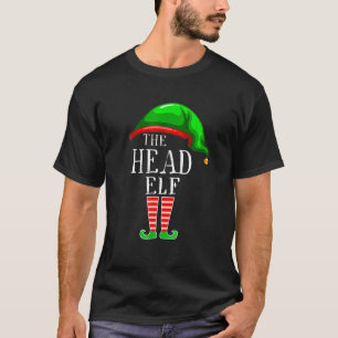 Head Elf Matching Family Group Christmas Party Paj T-Shirt
