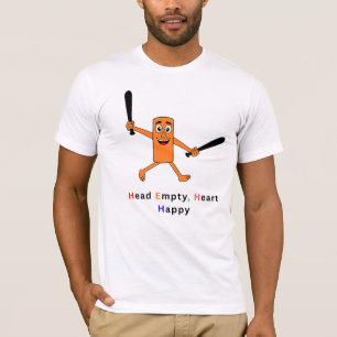 Head Empty Heart Happy Men's Funny Graphic T-Shirt