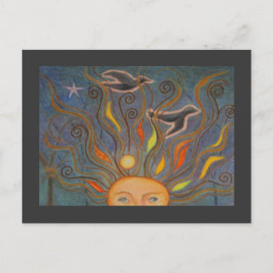 Head Full of Fall Postcard